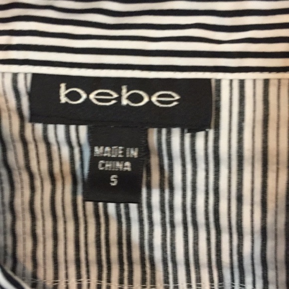 Bebe Striped Tunic Blouse - Picture 3 of 3